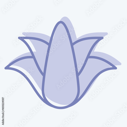 Icon Aloe Vera. related to Spf and Sun symbol. two tone style. design editable