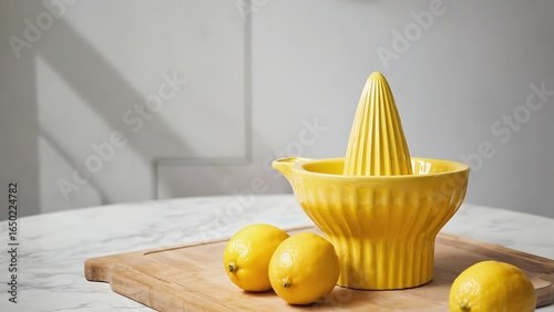 Yellow Citrus Juicer – Manual Fruit Extractor Tool