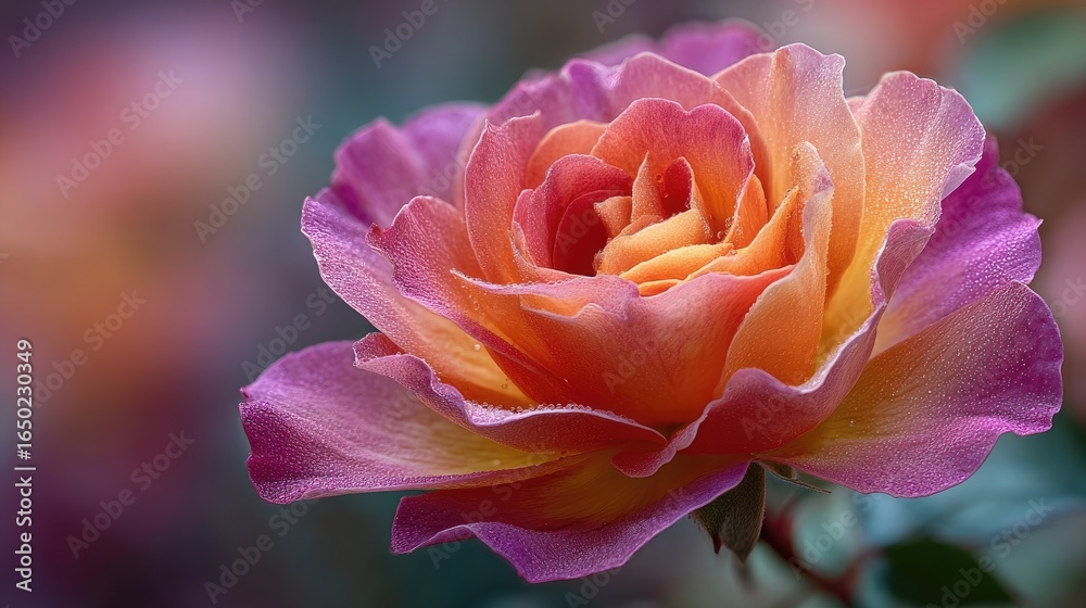Fototapeta premium Colorful Rose in Bloom