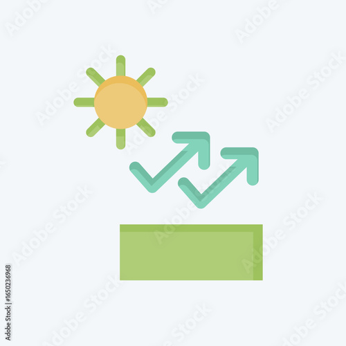 Icon SPF. related to Spf and Sun symbol. flat style. design editable