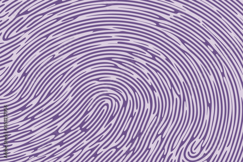 A detailed fingerprint pattern in shades of lavender and light purple creating a swirling design effect