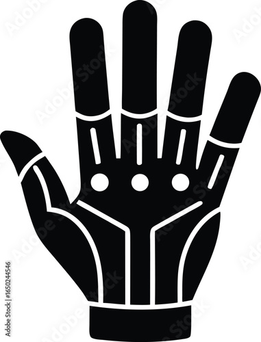 Prosthetic hand vector icon.