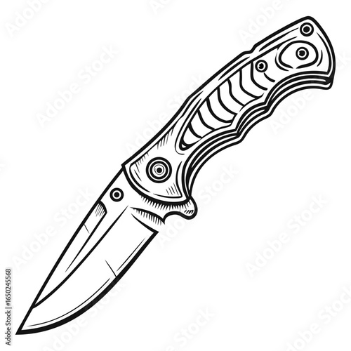 Pocket Knife Isolated Icon. Swiss Army Knife Multi Tool Vector Illustration