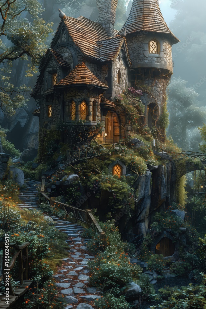 Fototapeta premium Chromatic Realities: A Collection of Vibrant and Surreal Worlds
