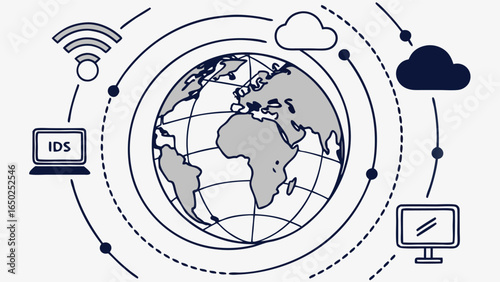 Global network security system with intrusion detection and connectivity