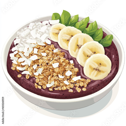 a bowl of cereal with nuts and banana