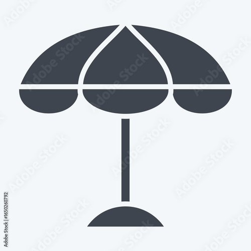 Icon Umbrella. related to Spf and Sun symbol. glyph style. design editable