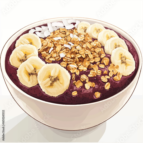 a bowl of cereal with nuts and banana