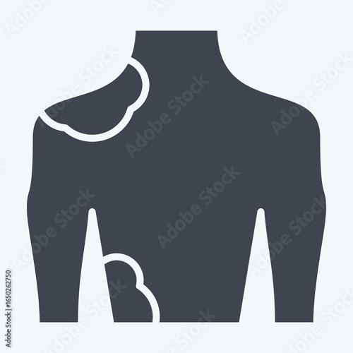 Icon Sun Burn. related to Spf and Sun symbol. glyph style. design editable