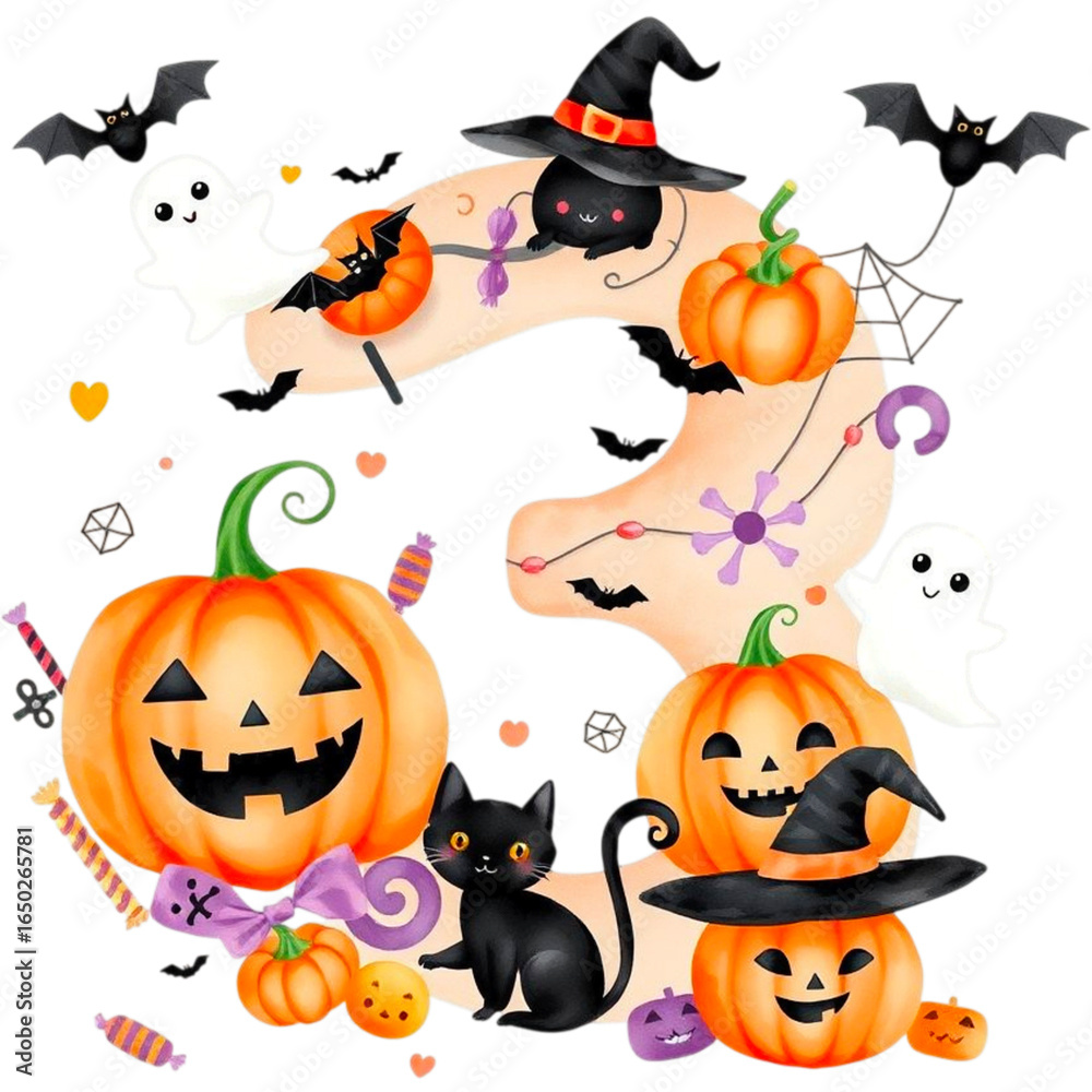 Fototapeta premium set of halloween icons