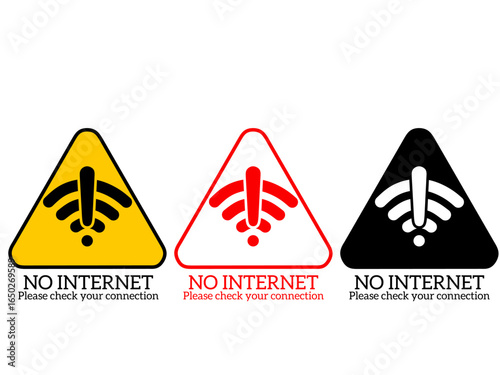 set of warning signs