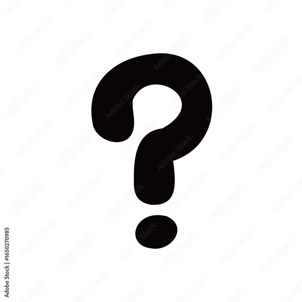 Naklejka premium シンプルなはてな漫符イラスト