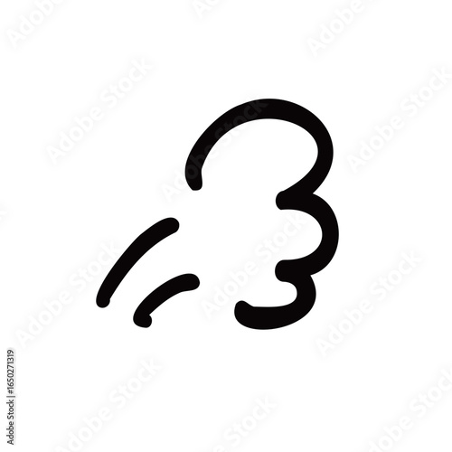シンプルな逃げる漫符イラスト