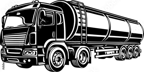 gasoline tank truck vector illustration