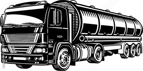 gasoline tank truck vector illustration