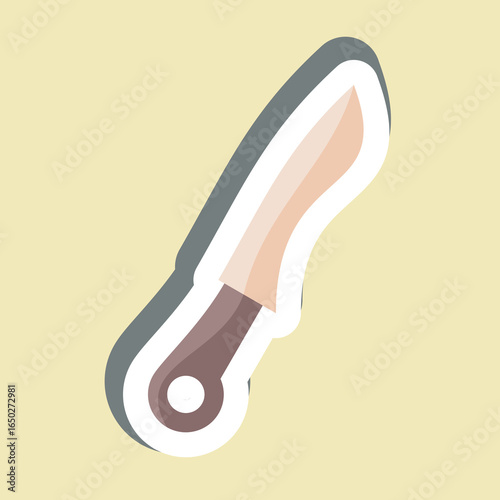 Sticker Knife. related to Kitchen Utensils symbol. design editable
