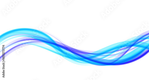 Decorative Gradient Ribbon Wave in blue Color