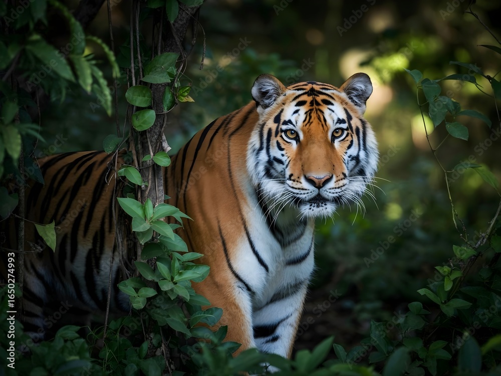 Fototapeta premium A tiger waiting for its prey