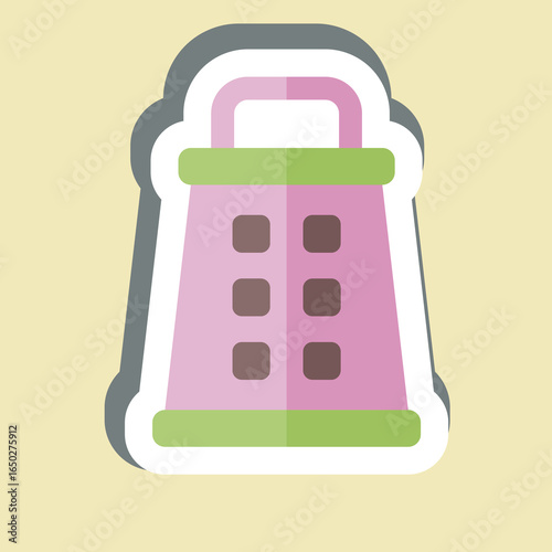 Sticker Grater. related to Kitchen Utensils symbol. design editable