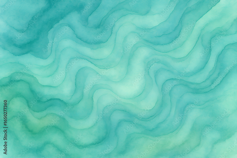 Obraz premium A wave with a blue and green color scheme. The brushstrokes are visible