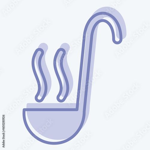 Icon Ladle. related to Kitchen Utensils symbol. two tone style. design editable