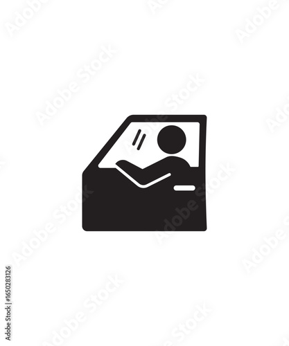 car window icon, vector best flat icon.