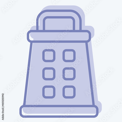 Icon Grater. related to Kitchen Utensils symbol. two tone style. design editable
