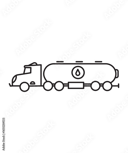 oil tanker icon, vector best line icon.