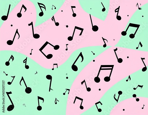 Musical notes pattern background
