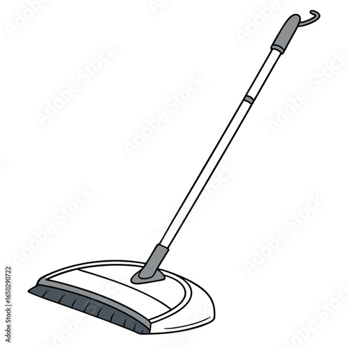 Illustration of a floor mop for cleaning, isolated on white background, a tool for cleaning the house and maintaining hygiene
