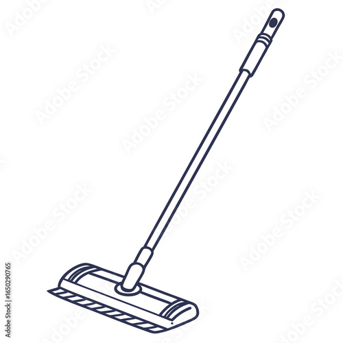 Illustration of a microfiber mop for cleaning floors isolated on white background