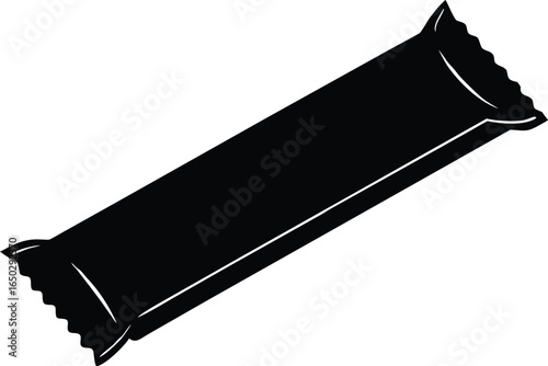 Chocolate Candy Bar Silhouette Vector Clipart Simple Illustration