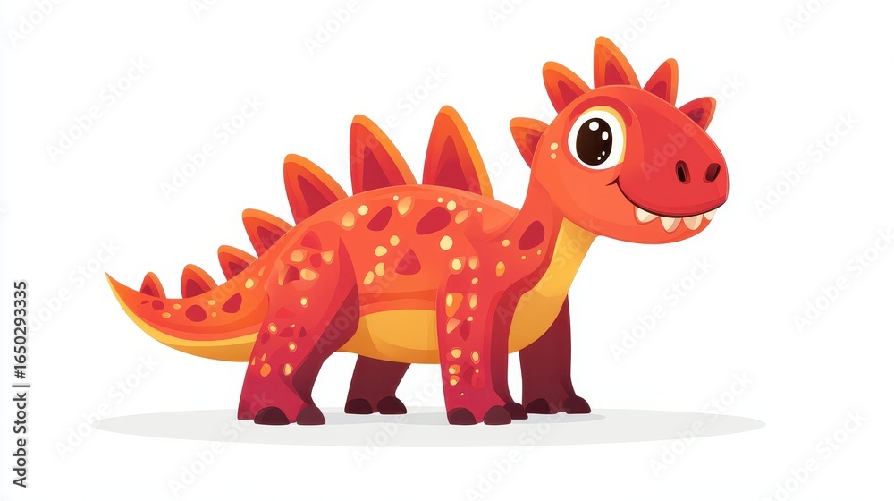 Fototapeta premium Sweet baby dino design with playful colors, perfect for kids art and educational materials, bursting with charm.