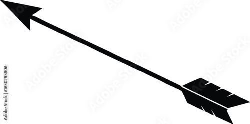 Hunting Arrow Silhouette Vector Clipart Illustration Design Elements