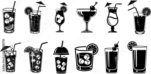 Collection of Refreshing Summer Cocktails and Drinks Iced Beverages, Summer Drinks, and More