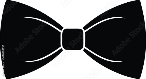 Simple Bow Tie Icon Silhouette Vector Illustration for Clipart