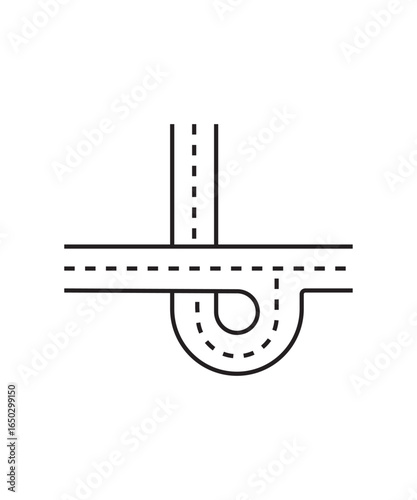 highway icon, vector best line icon.