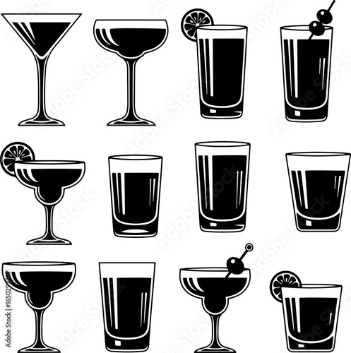 Classic Cocktail Glasses A Collection of Vintage Drinkware Silhouettes