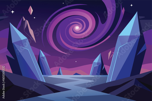 Alien Canyon Filled With Giant Glimmering Crystals
