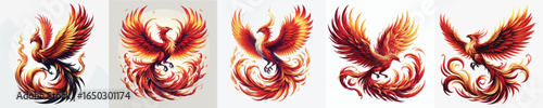 VECTOR IMAGE OF PHOENIX WHITE BACKGROUND