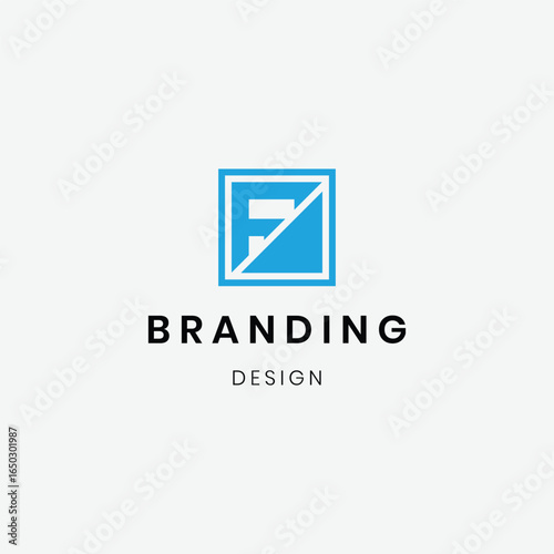 Free Download Flat design geometric letter f logo template - GFXLoad