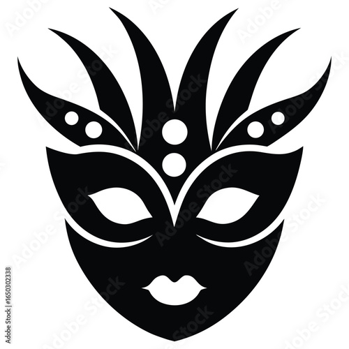 carnival mask vector icon