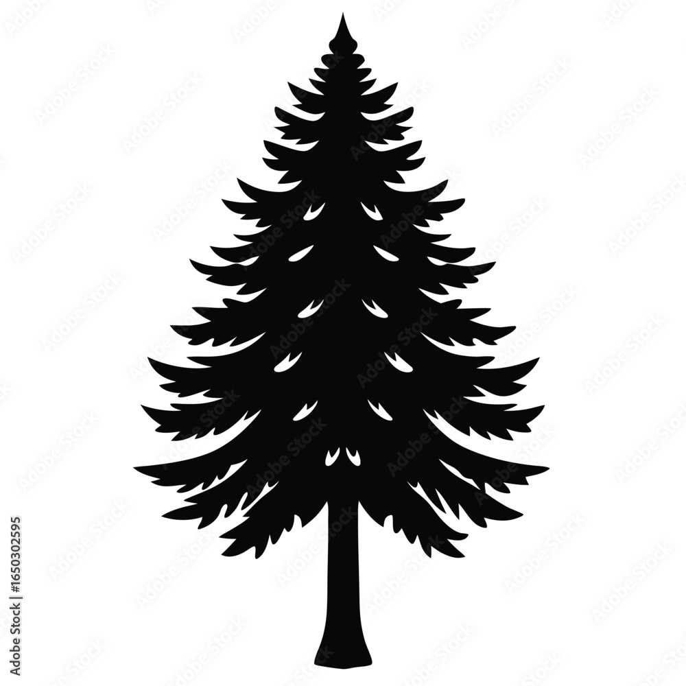 Obraz premium cedar tree vector icon