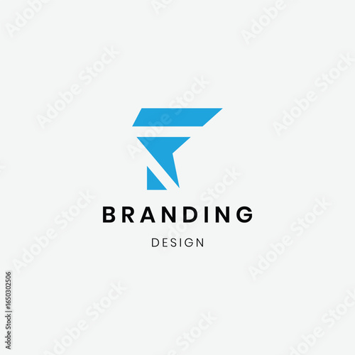 Free Download Flat design geometric letter f logo template - GFXLoad