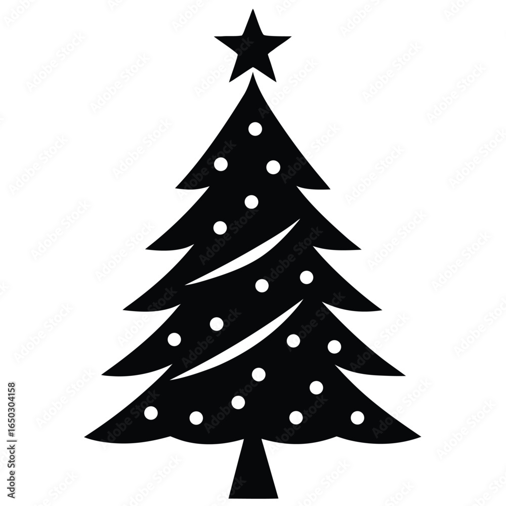 Fototapeta premium christmas tree vector icon