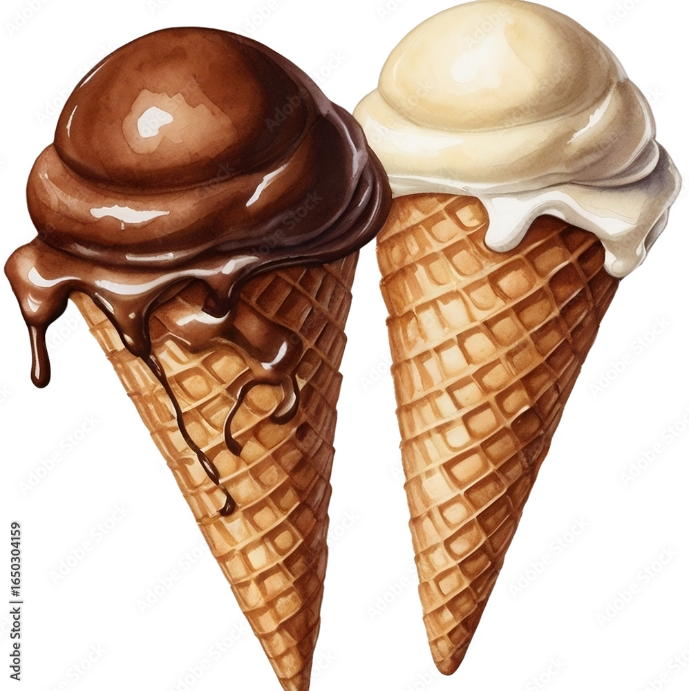 custom made wallpaper toronto digitalchocolate and vanilla ice-cream cone