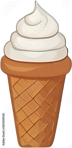 Wallpaper Mural Vanilla flavour ice cream cone. Torontodigital.ca