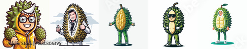 VECTOR MAN WEARING COSTUM DURIAN