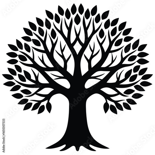 elder tree vector icon