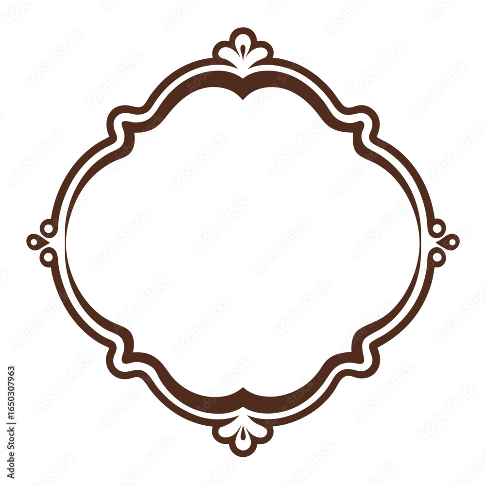 Fototapeta premium Elegant vintage decorative frames and borders for graphic design projects